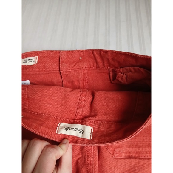 Madewell Pants 27 Slim Emmett Wide Leg Crop Cotton Stretch Boho High Rise - Picture 12 of 12